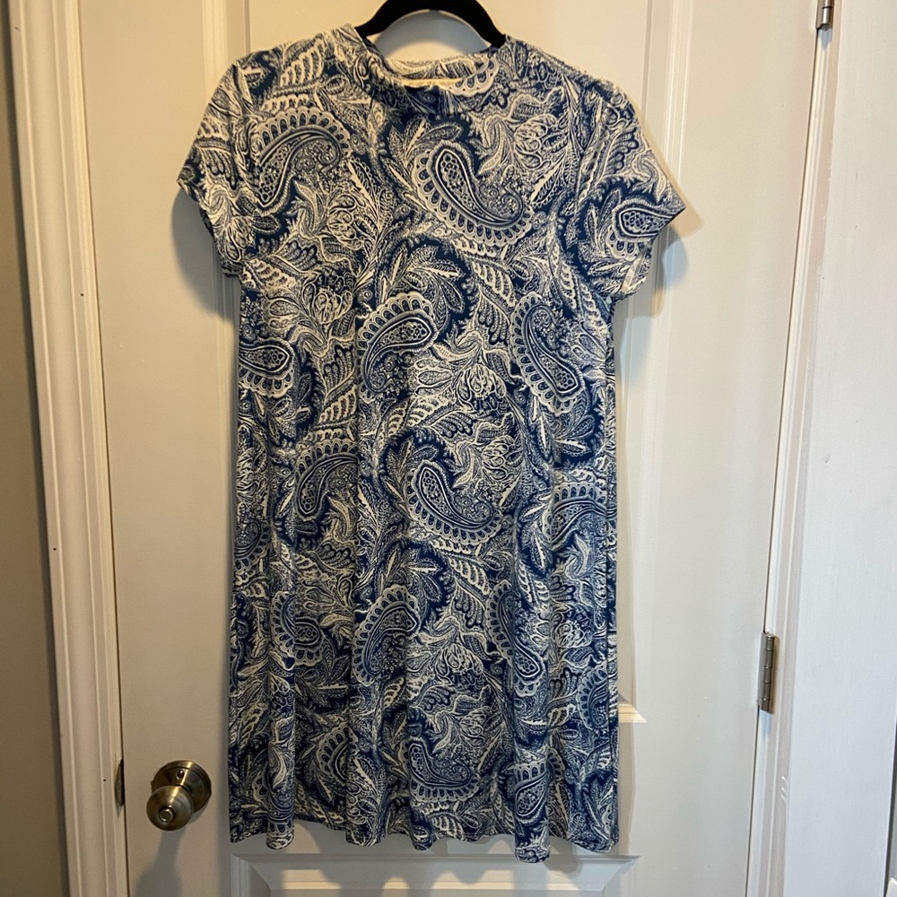 Blue Paisley Dress
